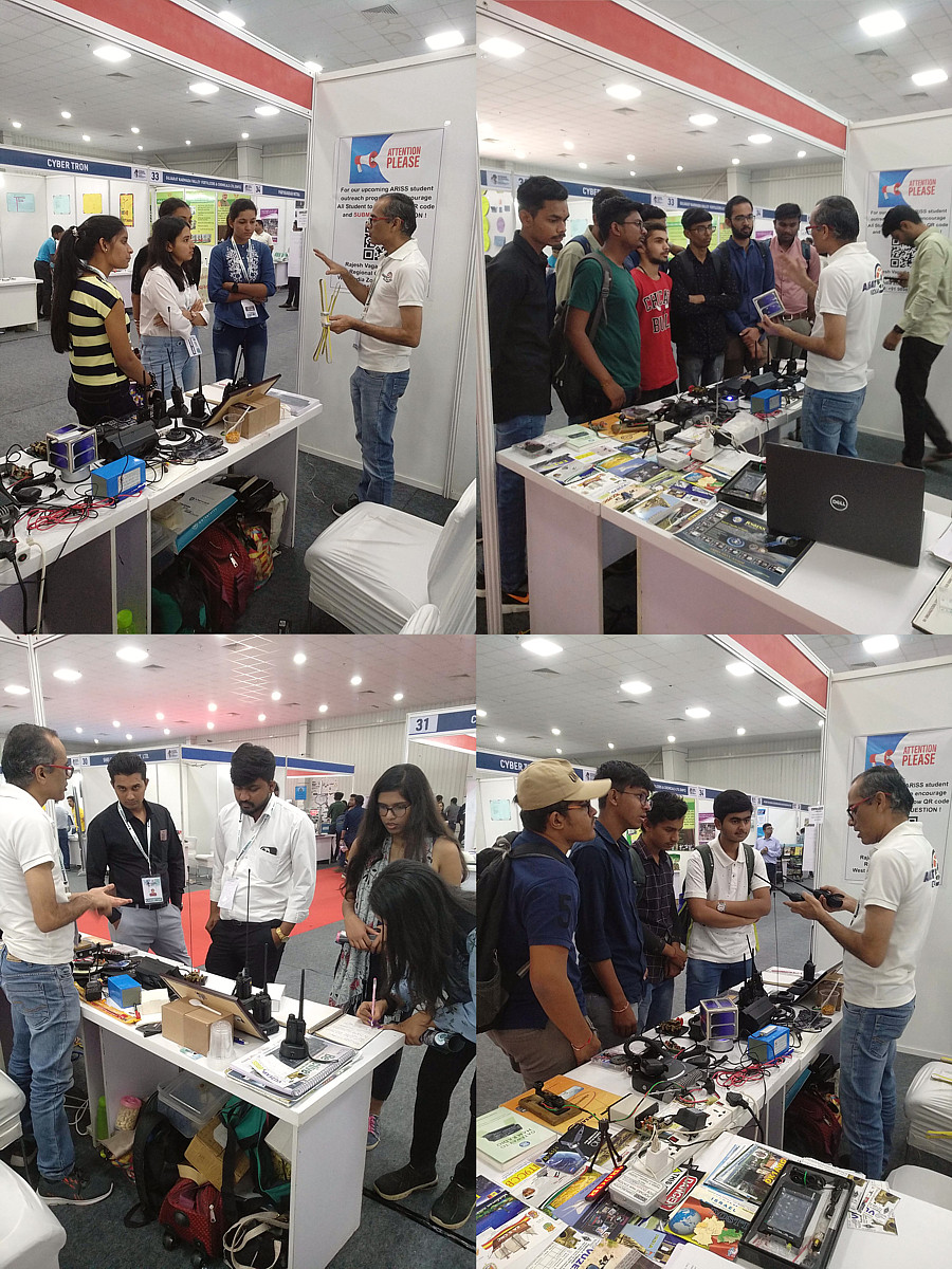 007 Keen Student Group learning on CubeSat Amateur Radio etc at AMSAT-INDIA Stall.jpg
