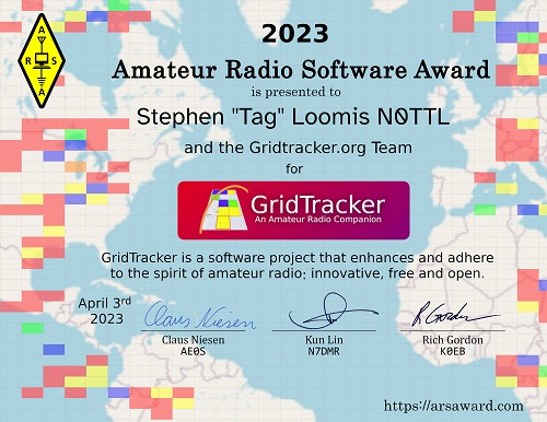 2023 Amateur Radio Software Award - Stephen Loomis N0TTL and Team - GridTracker.jpg