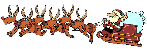 Santa and animated reindeer.gif